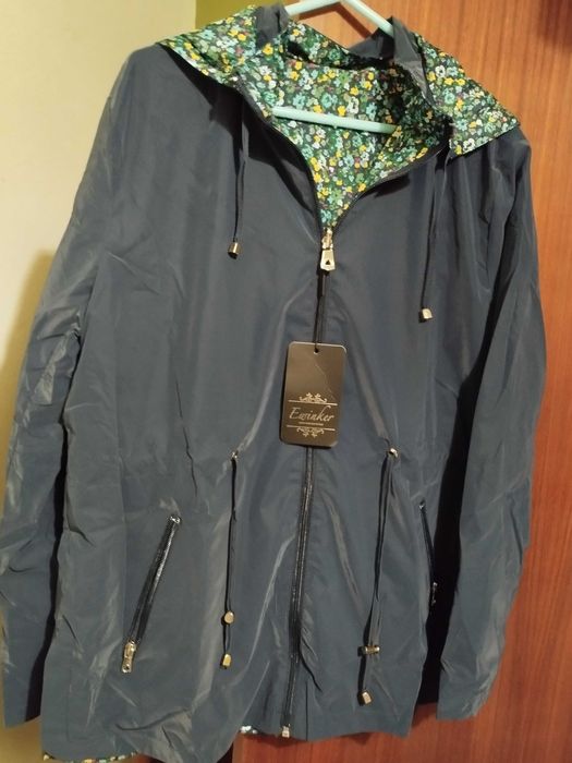 Parka azul reversível nova