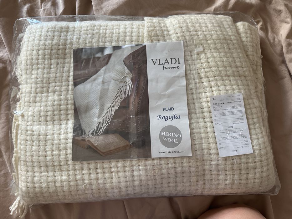Плед з мериноса Vladi HOME 140 см на 200 см