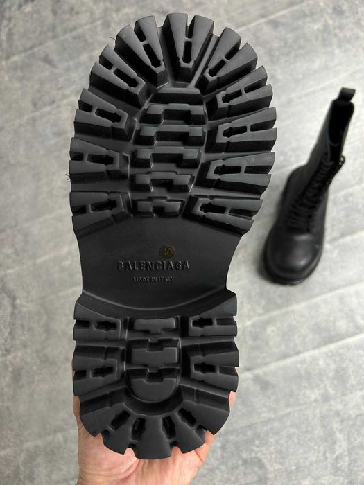 BALENCIAGA STOMPER BOOTS Runway кожаные ботинки шкіряні черевики