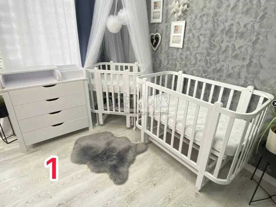 КОМПЛЕКТ МЕБЛІВ для немовлят Престиж (Ліжко БУК + Комод 90 см + Матрац)