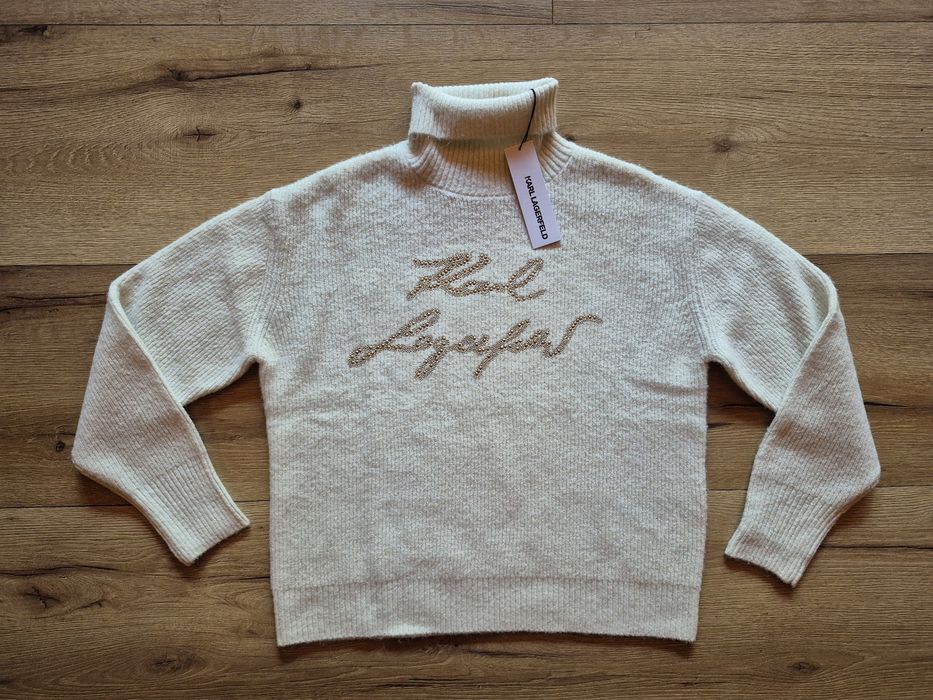 Sweter Sweterek Damski Golf Karl Lagerfeld L