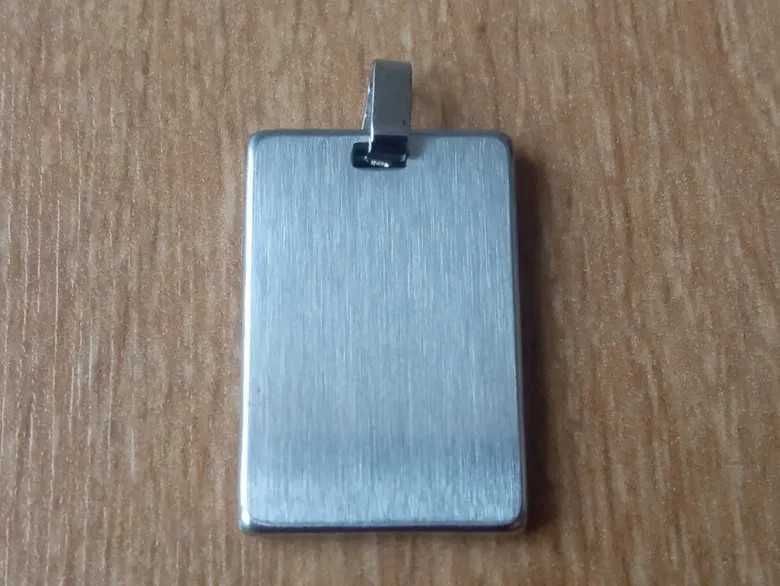 Nieśmiertelnik zawieszka ze stali szlachetnej Wisiorek do graweru 2x3