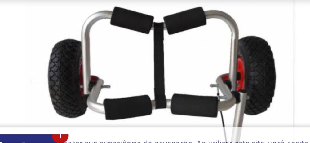 Carrinho de transporte para kayak