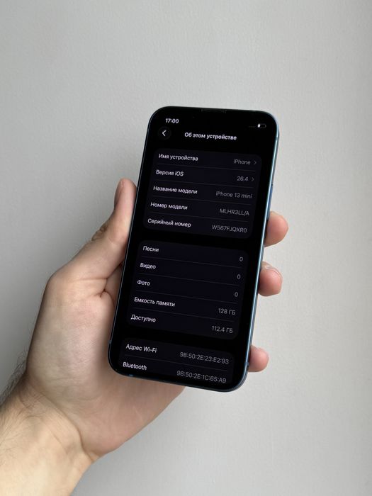 iPhone 13 Mini 128 Gb Blue Neverlock АКБ 90%, Идеальное состояние