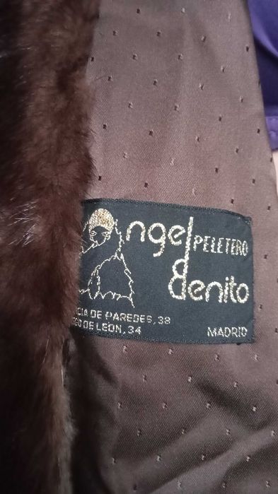 Casaco de Pele Castanho Ángel Benito - Estado Impecável