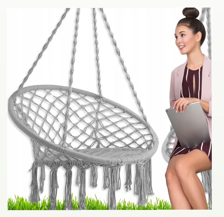 Fotel Hamak Wiszący Huśtawka Ogrodowa Domowa Kokon Bocianie Gniazdo