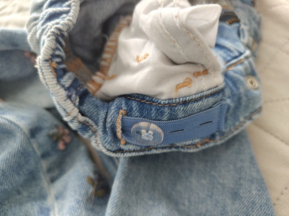 Jeansy z szeroką nogawka h&m