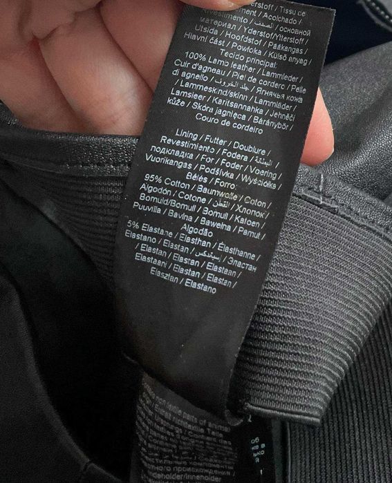 Gestuz spodnie skórzane wysoki stan 42 xl czarne