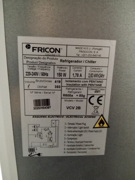 Vitrine frigorífica vertical