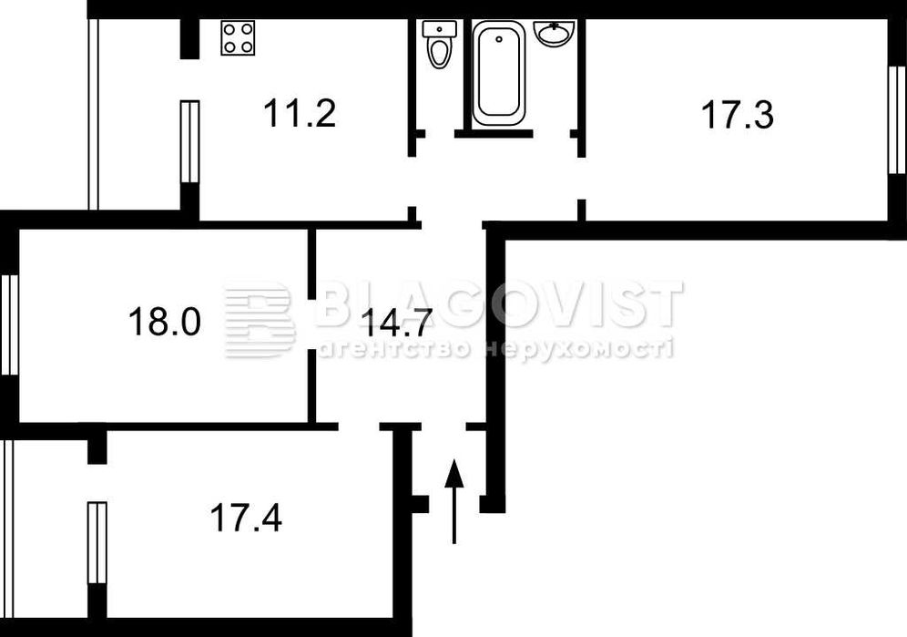 Продаж 3-к.кв 96,2 м.кв Екстер Олександри (Цвєтаєвої Марини) Деснян