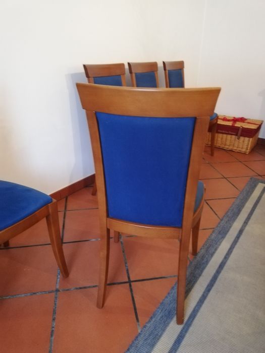 Conjunto de 6 cadeiras de sala madeira de cerejeira