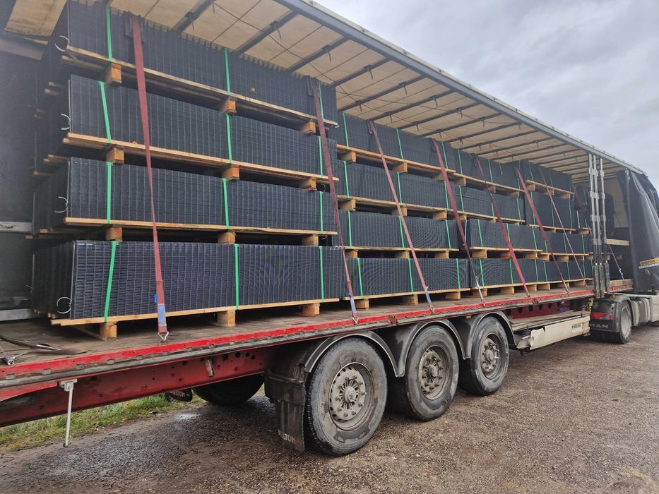 Panele 123cm fi4 ocynk + RAL GRAFIT Ogrodzenia Panelowe