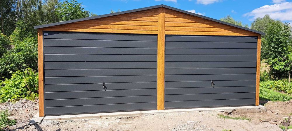 Blaszak Garaż blaszany 6mx5m PREMIUM dostawa w całej Polsce Montaż Gratis Garaże blaszane 6x5 6x6 7x5 7x6 8x5 8x6 Producent