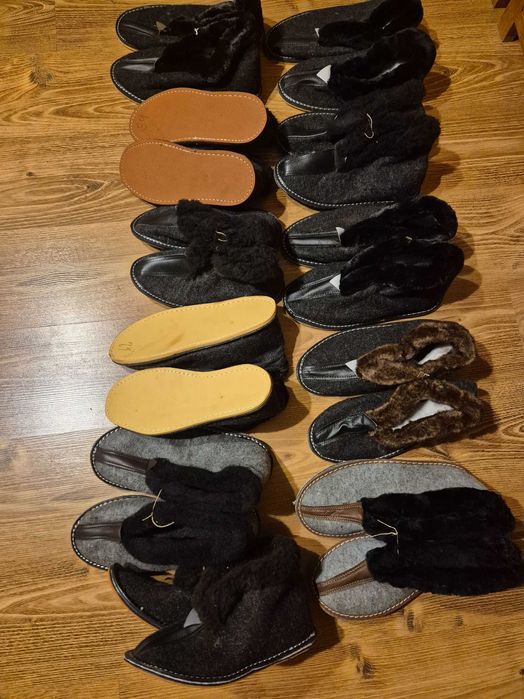 Ciepłe Bambosze/Ciapy filcowe męskie-damskie