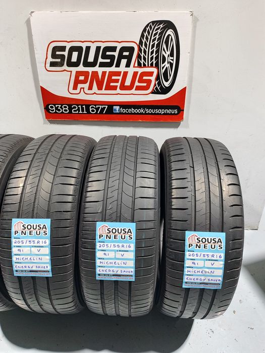 4 pneus semi novos 205-55R16 Michelin - Oferta dos portes