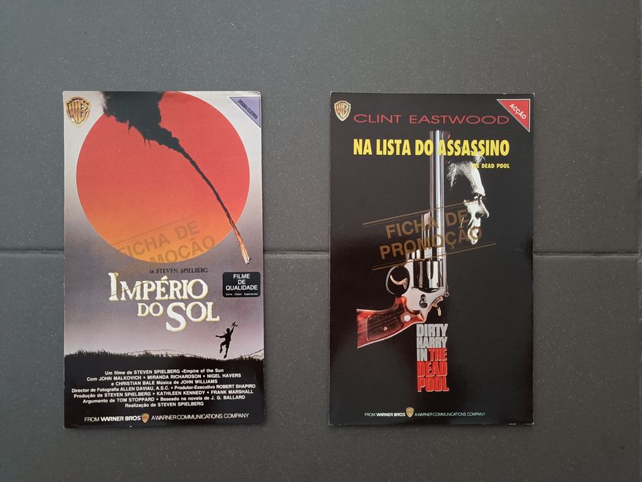 Fichas Promocionais Clube de Video