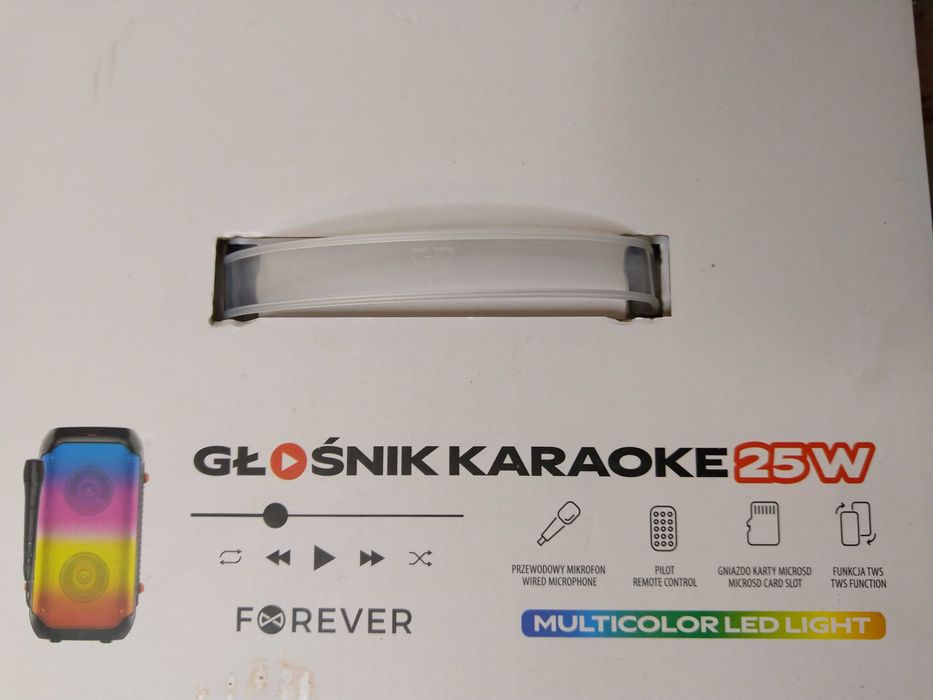 NAJTANIEJ Głośnik Karaoke Bezprzewodowy 25W + Pilot + Mikrofon Wysyłka