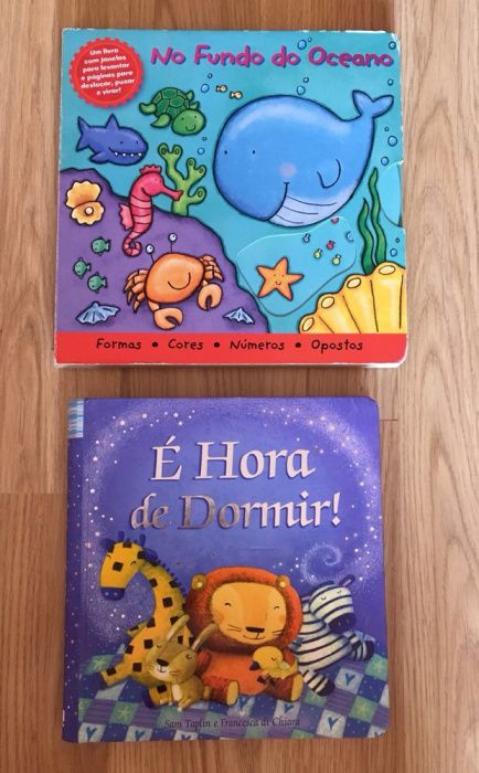 Livros infantis É hora de dormir e No fundo do oceano
