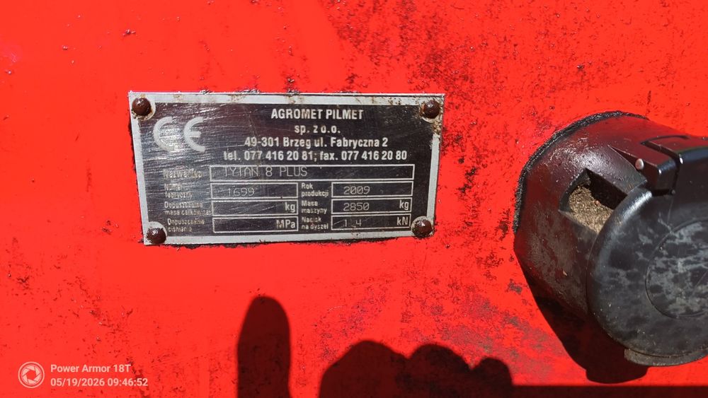 Rozrzutnik obornika Unia Tytan 8 plus
