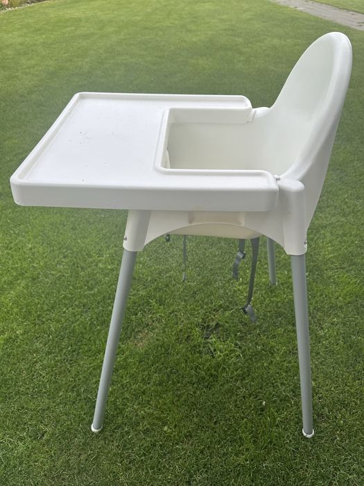Krzesełko do karmienia antilop ikea biale z wypelnieniem poduszka