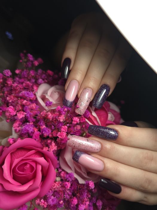 Paznokcie manicure hybryda przedłużanie