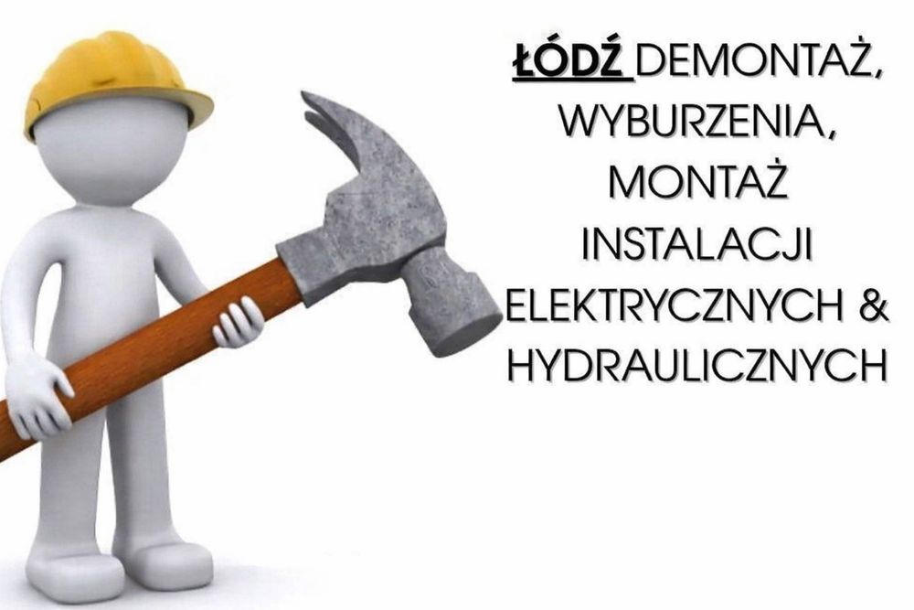 Wyburzenia, Rozbiórki, Elektryka, Gidrawlika