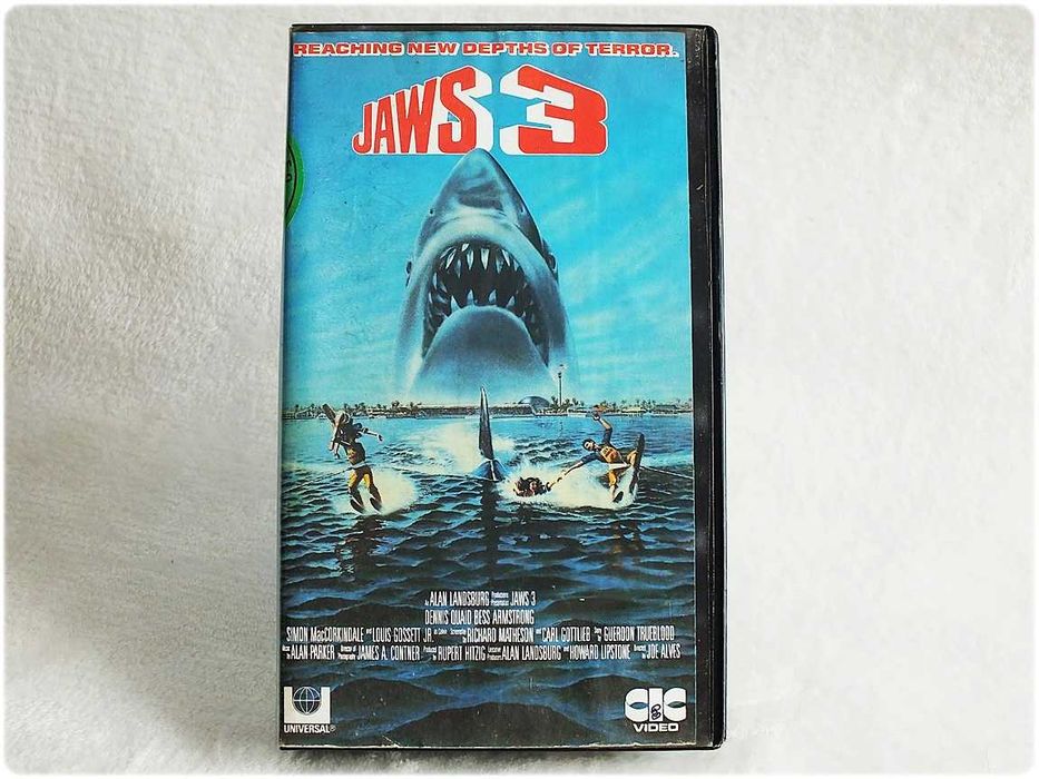 Kaseta VHS Film '' Szczęki 3 '' Film na Video ORYGINAŁ