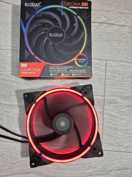 140мм вентилятор 4pin PWM > PcCooler CORONA MAX (RGB 4pin)