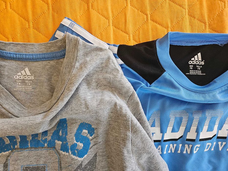 Spodnie dresowe, T-shirt i spodenki ADIDAS, rozm.7 lat, 128 cm z USA