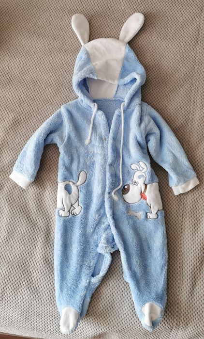 Теплий костюм чоловічок плюшевий ромпер комбез