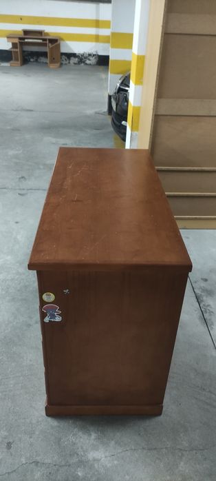 Mesa secretaria de madeira + cadeira