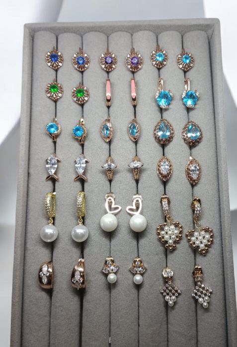 Сережки Xuping медзолото позолота/родій