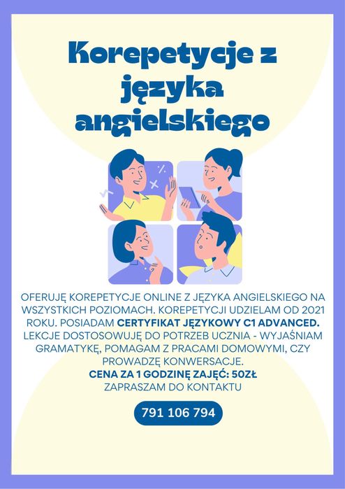 Korepetycje z języka angielskiego