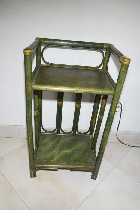 Estante Bambu Rattan Verde