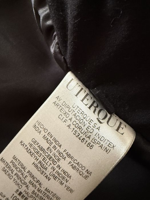 Casaco pele preta Massimi Dutti