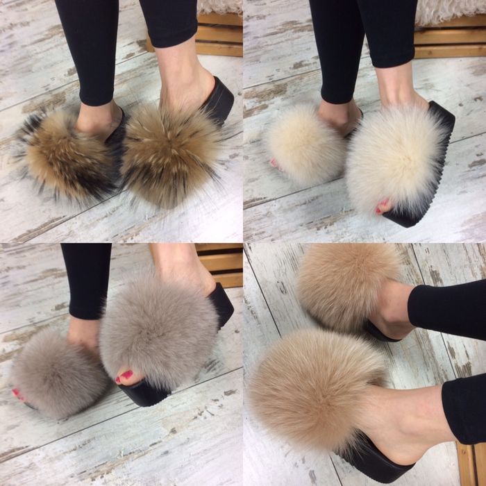 Klapki z futerkiem,futrzaki,koturny