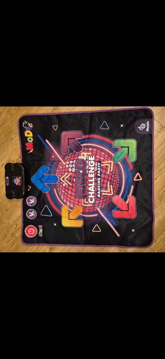Duża Mata do Tańca DANCE 90x90 cm – LED dotyk, muzyka, zabawa