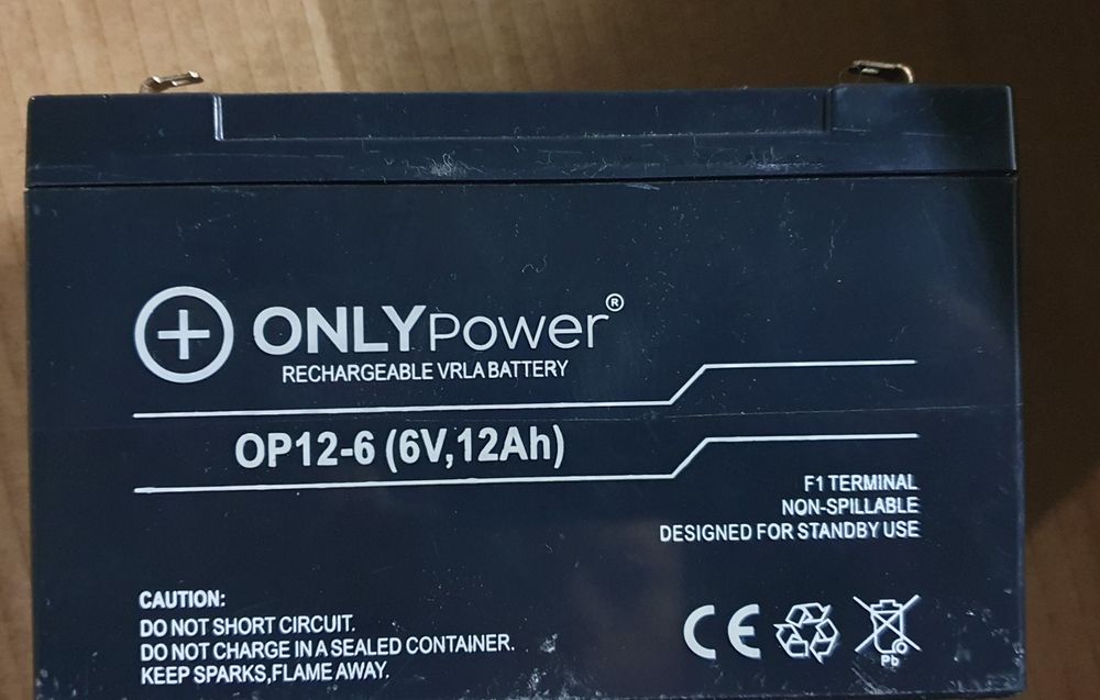 Bateria 6v 12ah onlypower