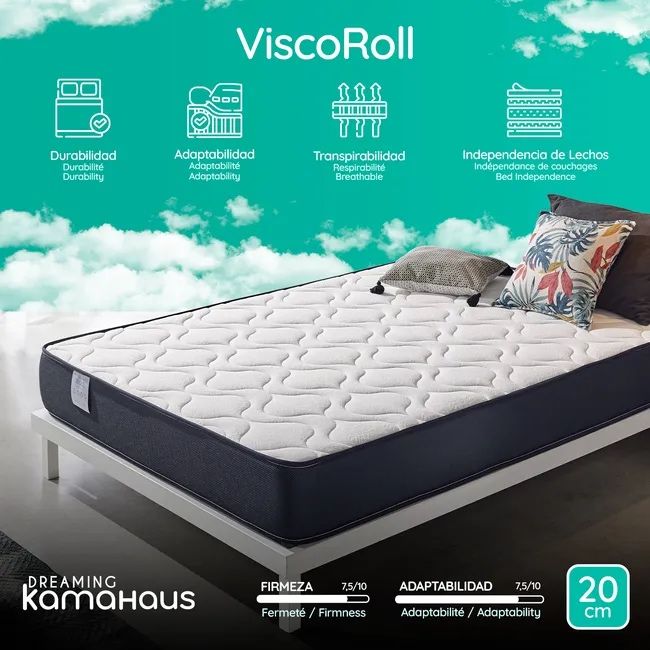 Estrutura de cama c/arrumação e colchão