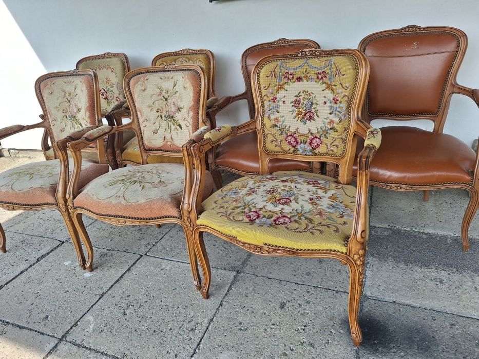 Krzesła ludwika gobelin piękne