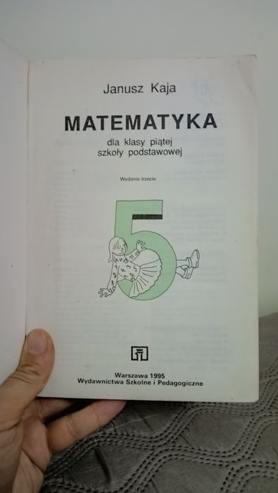Matematyka klasa 5 podręcznik 1995 Janusz Kaja