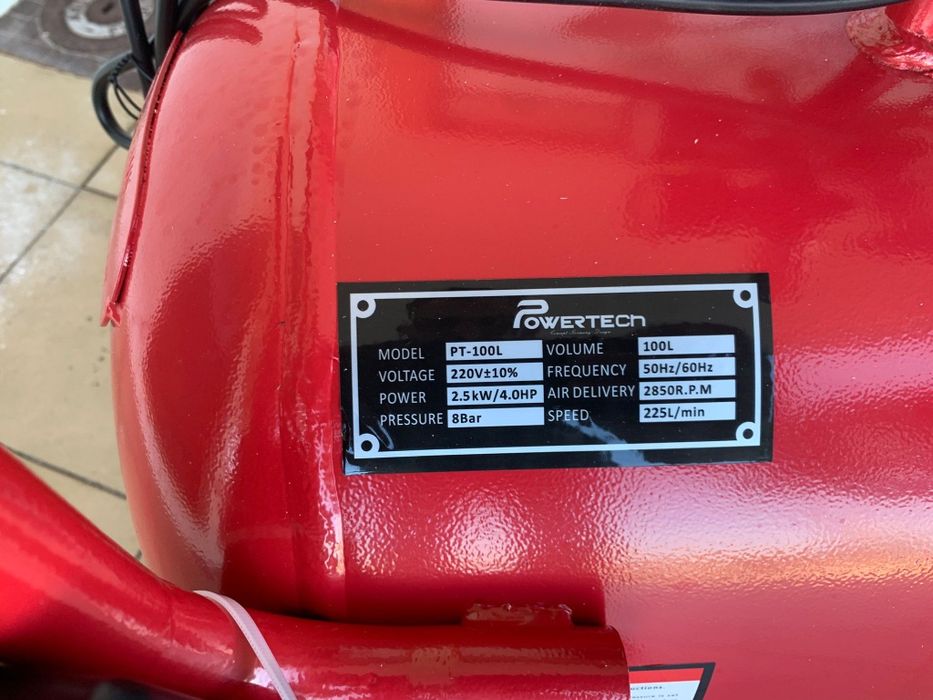 Compressor de 100L monofásico velocidade 225L/min