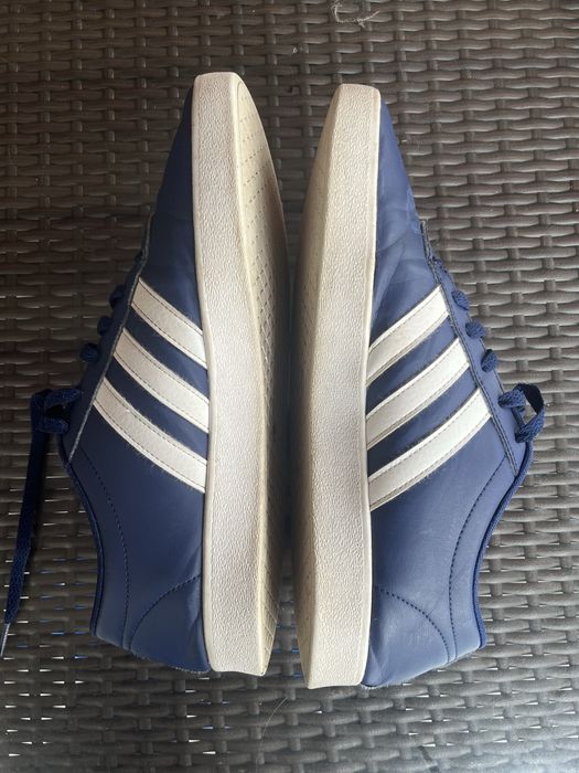 Adidas Courtset Sneakers Navy Blue White Stripes - Size UK 11 / EU 46