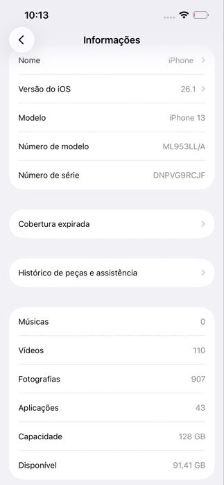 Iphone13 sem garantia