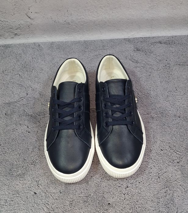 Кроссовки Lauren Ralph Lauren Janson 2 кожаные кеды женские синие