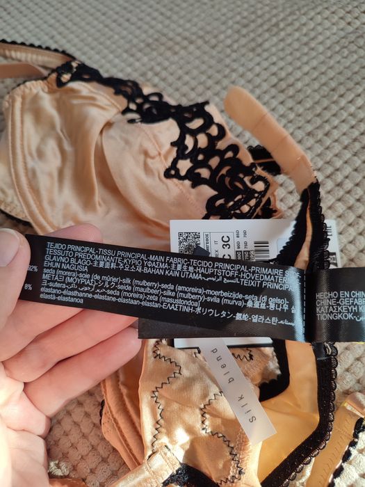 Zara Stanik damski jedwab r. 75C biustonosz
