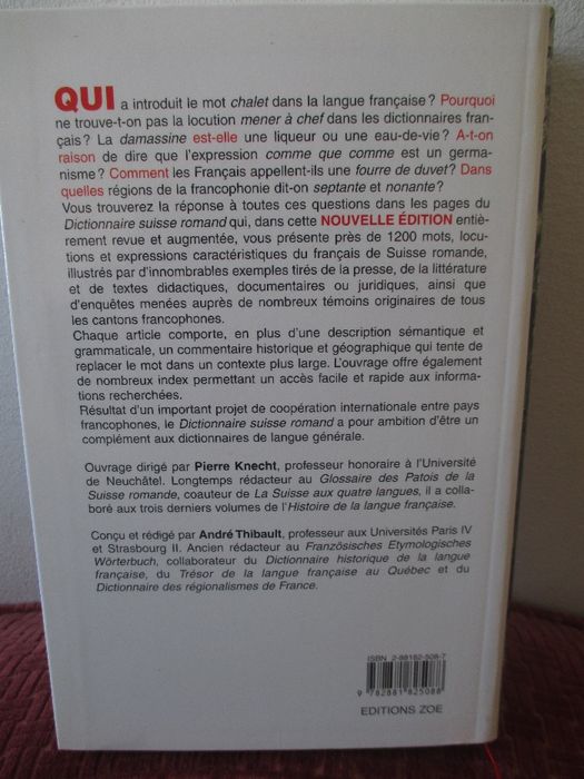 Novinho em folha:Dictionaire Suisse Romand - Nouvelle Édition