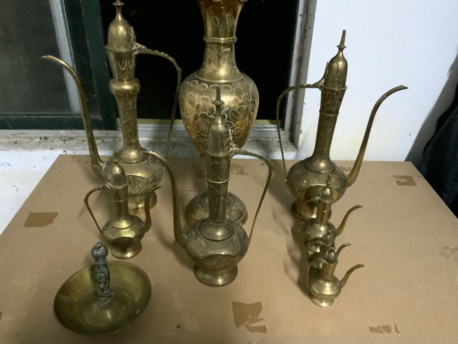 Conjunto completo de Lamparinas vintage - 9 peças -