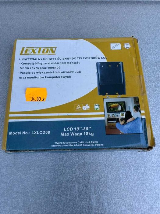 Uchwyt ścienny TV/monitor Lexton 10–30” VESA 75x75/100x100
