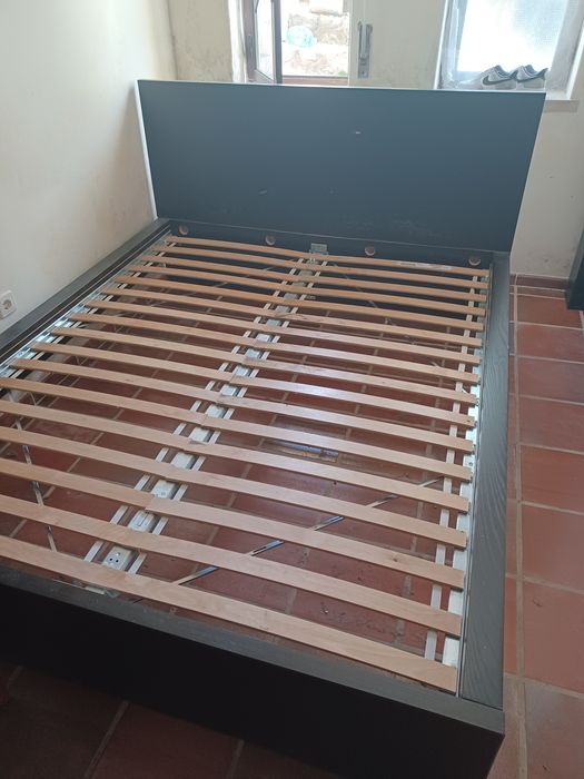 Cama de casal malm preta ikea